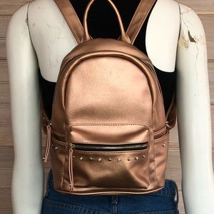 Rose gold mini backpack